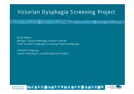 Victorian Dysphagia Screening Model - health.vic.gov.au