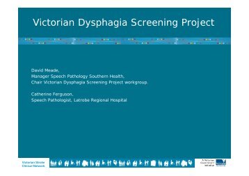Victorian Dysphagia Screening Model - health.vic.gov.au