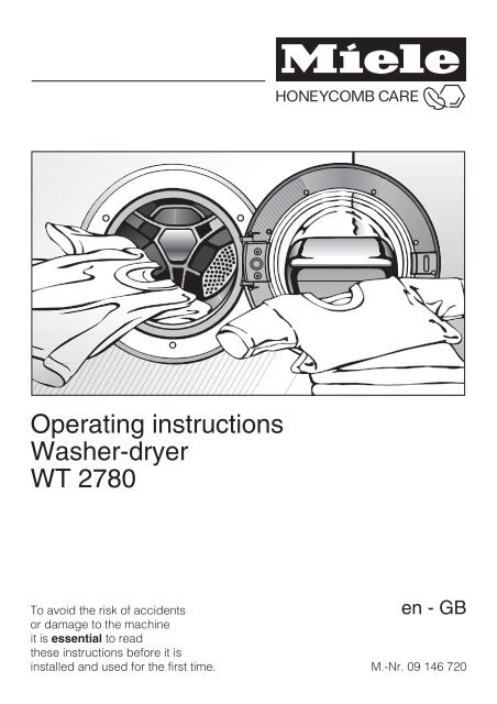 Operating instructions Washer-dryer WT 2780 - Miele