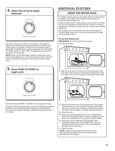 washer/dryer use and care guide laveuse/sécheuse - Whirlpool