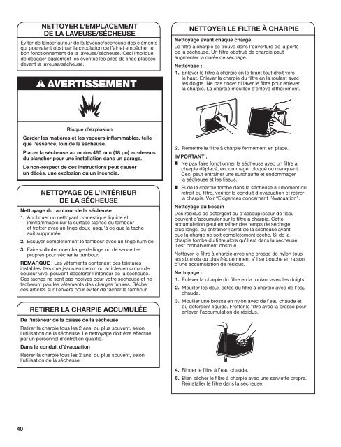 washer/dryer use and care guide laveuse/sécheuse - Whirlpool