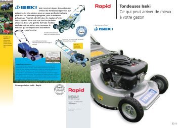 Tondeuses Iseki Ce qui peut arriver de mieux à ... - Rapid Technic AG