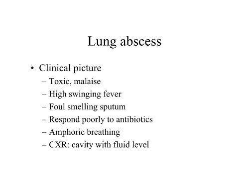 Recurrent or Persistent Pneumonia