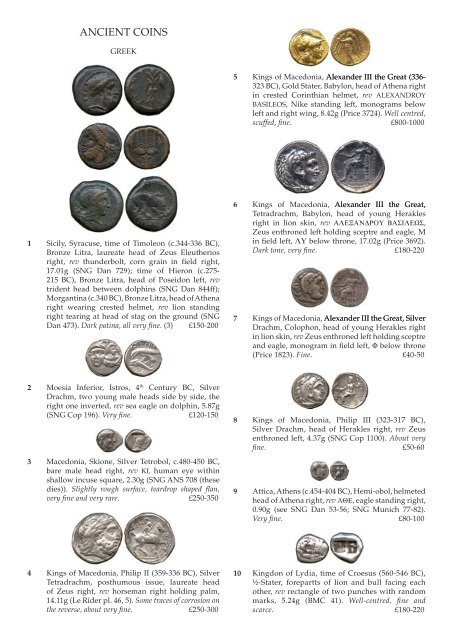 Ancient and British Coins and Tokens