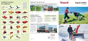 Rapid Euro avec propulsion hydrostatique: Plus ... - Rapid Technic AG