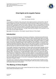 linguistic features of China English