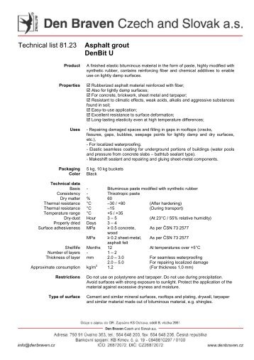 Technical Data Sheet - Den Braven