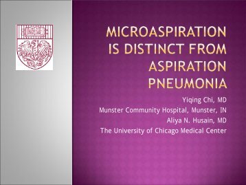 Microaspiration - University of Chicago