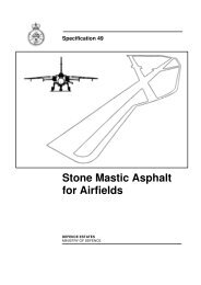 Specification 49 Stone Mastic Asphalt for Airfields - Ministry of Defence