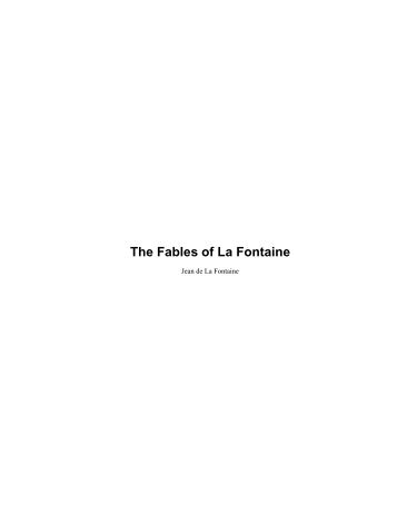 The Fables of La Fontaine - SearchEngine.org.uk