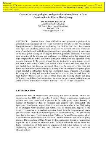 Cases of adverse geological and geotechnical conditions in Dam ...