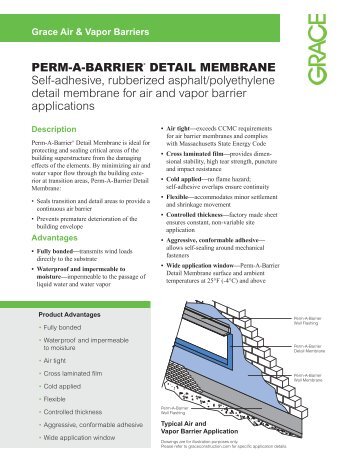 PERM-A-BARRIER® DETAIL MEMBRANE Self-adhesive - Grace ...