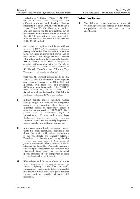 ROAD PAVEMENTS – BITUMINOUS BOUND MATERIALS Contents