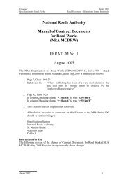 Manual of Contract Documents for Road Works (NRA