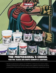TAM-PRO Cements & Coatings Brochure - Tamko
