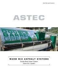 WARM MIX ASPHALT SYSTEMS - Astec Inc.