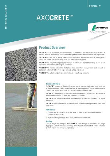 AXOCRETE™ - Lafarge Cement