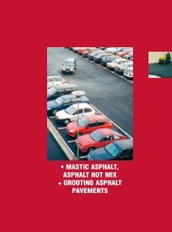 mastic asphalt, asphalt hot mix + grouting asphalt pavements