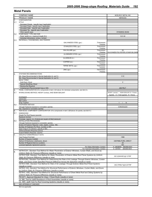 2005-2006 steep-slope roofing materials guide - National Roofing ...