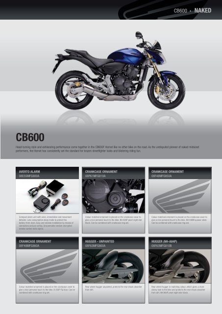 CB600  NAKED - Honda Motorcycles