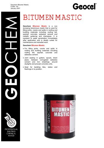 Geochem Bitumen Mastic - Geocel