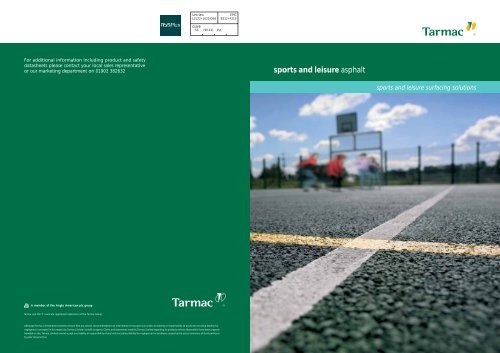 Sports and Leisure Asphalt Surfacing Brochure - Tarmac Limited