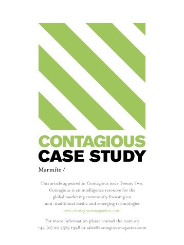 CASE STUDY - Contagious Magazine