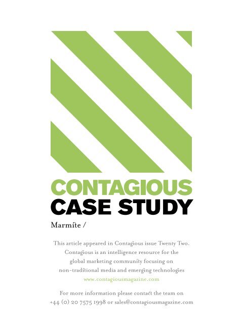 CASE STUDY - Contagious Magazine