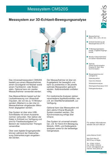 Messsystem zur 3D-Echtzeit-Bewegungsanalyse - prophysics