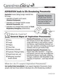 Aspiration Leads to Life-Threatening Pneumonia - DSHS