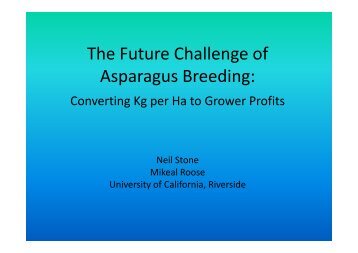 022 Neil Stone - The Future Challenge of Asparagus - IAS 2009