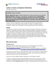 Author's Guide to Analytical Chemistry - American Chemical Society ...