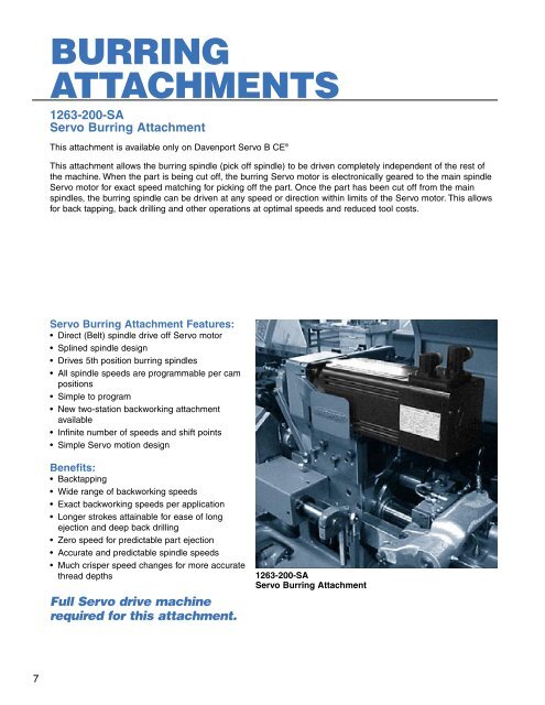 World of Attachments - Davenport Machine