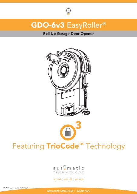 Gdo 6v3 Manual V1 01 Indd Automatic Technology