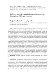 Different fungicide combinations against apple scab - scientific works