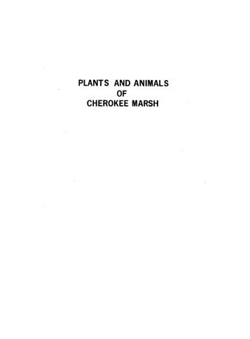 PLANTS AND ANIMALS OF CHEROKEE MARSH - Friends of ...