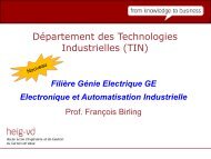 Electronique et Automatisation Industrielle - HEIG-Vd