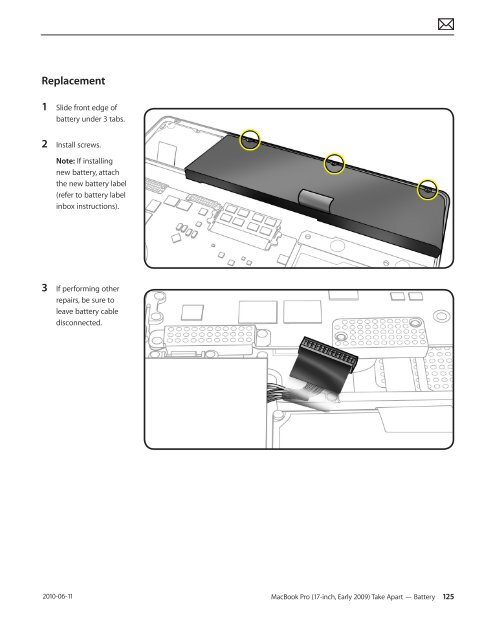 Apple Technician Guide MacBook Pro (17-inch, Early 2009) - tim.id.au