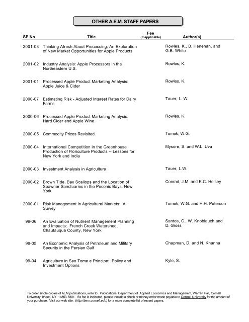 Gerald B. White - Agricultural Marketing