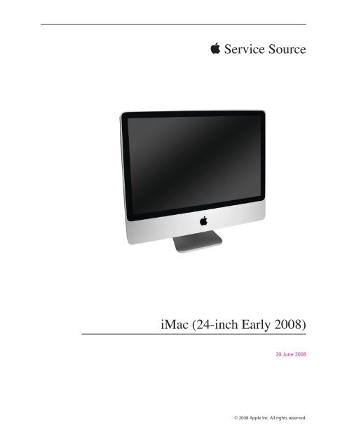  Service Source iMac (24-inch Early 2008) - tim.id.au