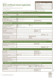 Birth certificate/extract application - Department of Justice and ...