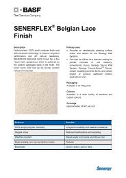 SENERFLEX Belgian Lace Finish - BASF Construction Chemicals