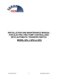 INSTALLATION AND MAINTENANCE MANUAL FOR ... - Tornatech