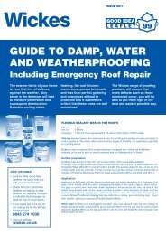 GUIdE TO dAMp, WATER ANd WEAThERpROOFING - Wickes