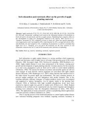 Soil exhaustion and rootstock effect on the growth of apple planting ...