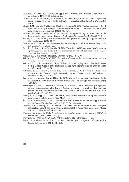 Soil exhaustion and rootstock effect on the growth of apple planting ...