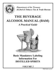 THE BEVERAGE ALCOHOL MANUAL (BAM) - Mountain Moonshine