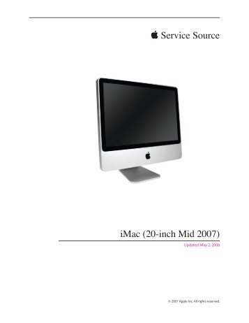  Service Source iMac (20-inch Mid 2007) - tim.id.au