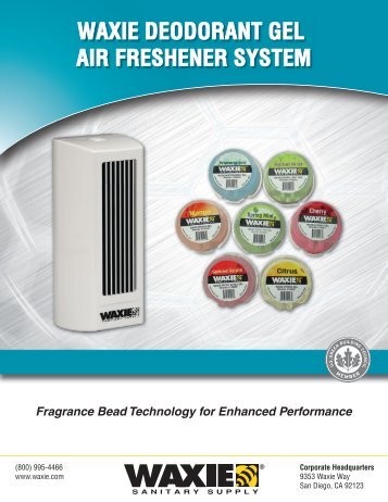 WAXIE DEODORANT GEL AIR FRESHENER SYSTEM