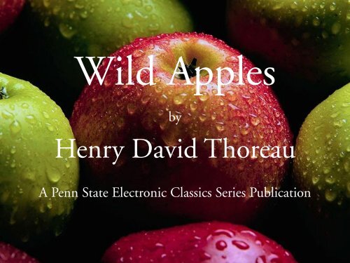 Wild Apples Penn State University